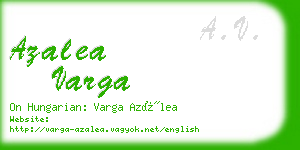azalea varga business card